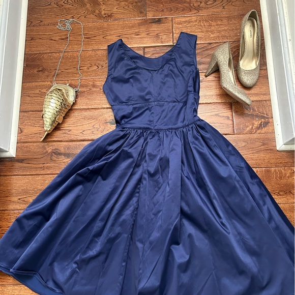 Satin Prom Dress - Picture 2 of 5